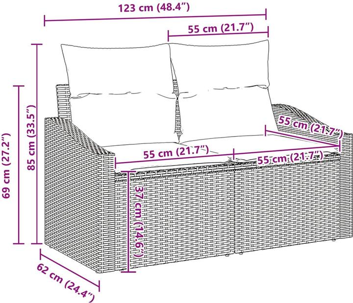 Produktbild vidaXL Gartensofa