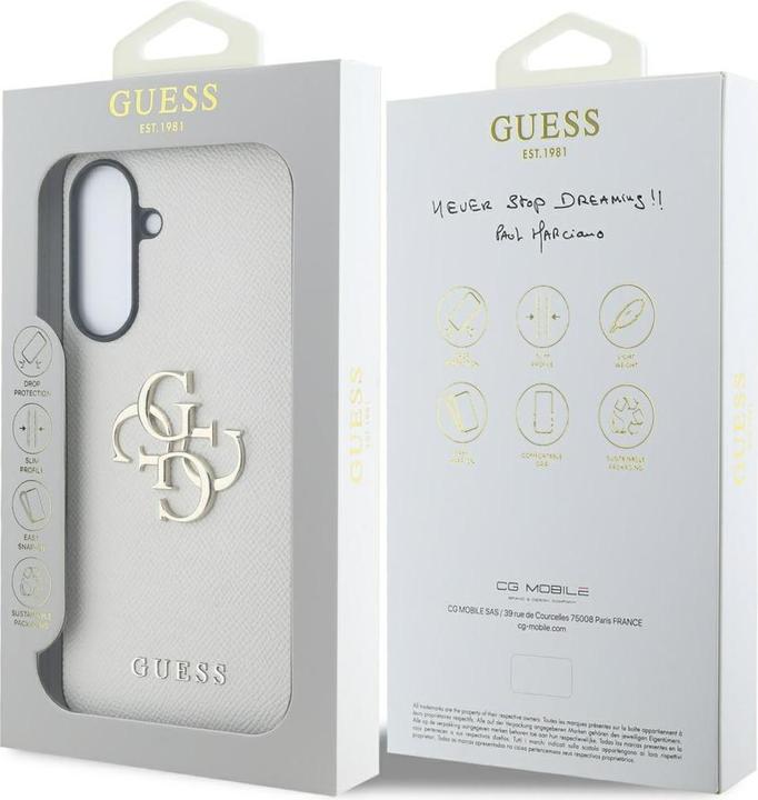 Produktbild Guess - Hardcase 4G Grained Big and Classic Logo (GUHCSA56PGT4MBE) - Samsung Galaxy A56 5G - Beige (Samsung Galaxy A56 5G)