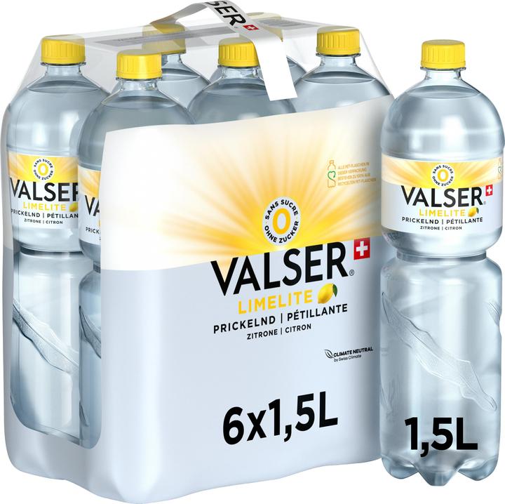 Produktbild Valser Prickelnd Zitrone (6 x 150 cl)