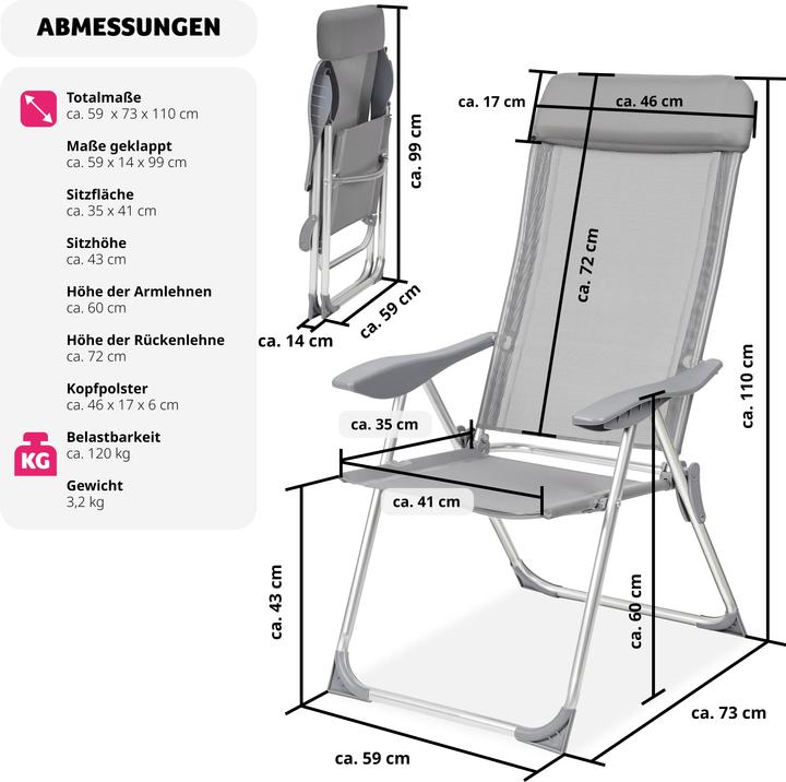 Produktbild tectake Gartenstuhl