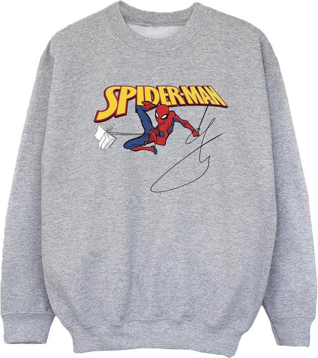 Actual product image Girls Spider-Man With A Book Sweatshirt (140, 146)