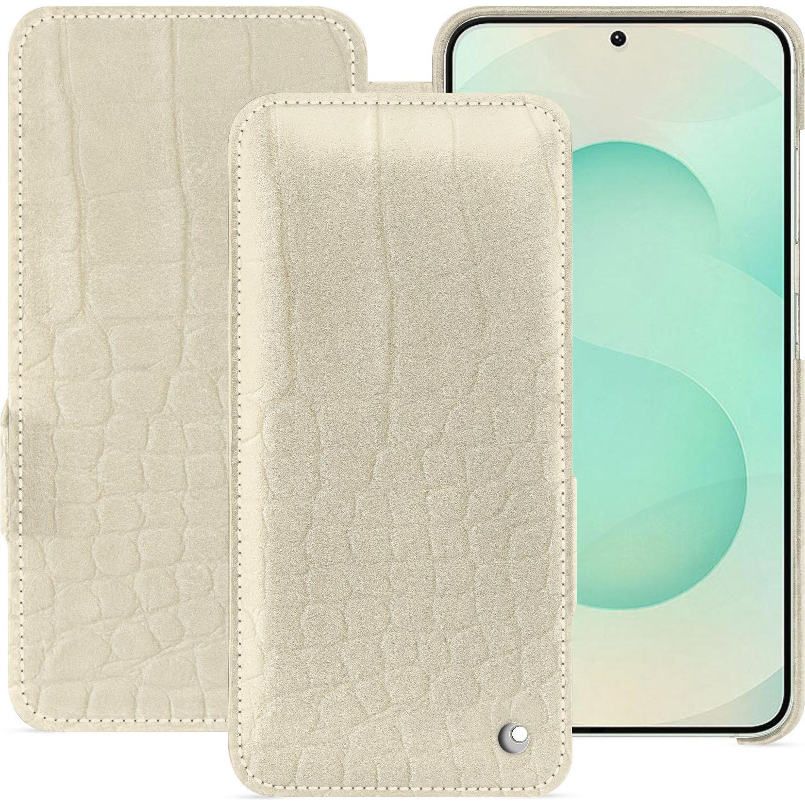 Noreve Lederschutzhülle horizontal (Samsung Galaxy S25+), Smartphone Hülle, Beige