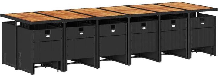 Actual product image vidaXL 11-pc. Garden Dining Set With Cushions Beige Mix Poly Rattan (106 cm)