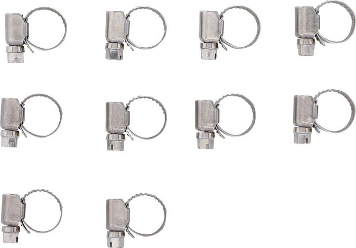 Actual product image BGS Schlauchklemmen rostfrei 10 x 16 mm 10-tlg. (Hose clamp, 16 mm)