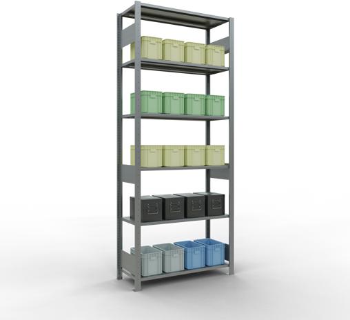 Actual product image Schulte Lagertechnik MULTIplus85 basic racking system with length ledgers