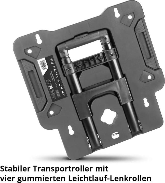 Produktbild Stahlwerk Mobiler Werkzeugtrolley mit 3 Systemboxen 4 Lenkrollen und ausziehbarem Teleskopgriff (3 Teile)