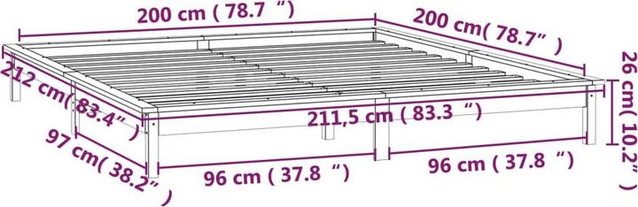 Produktbild vidaXL Bettgestell (90 x 190 cm)