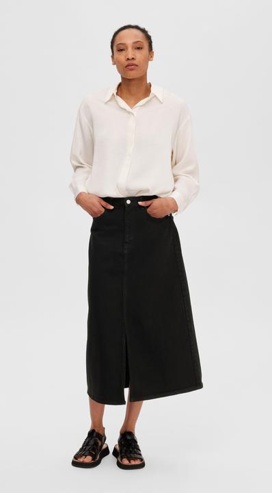 Image du produit Selected Jupe midi en jean noir (36)