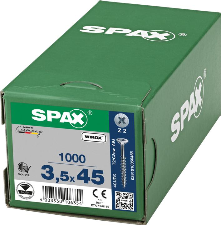 Actual product image Spax Spanplattenschrauben ok-vis SK verzinkt (1000 Screws per piece)