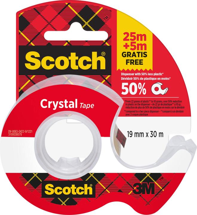 Actual product image Scotch Crystal Clear 600 adhesive film, incl. hand dispenser