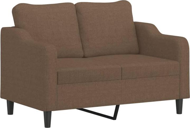 Produktbild VidaXL Sofagarnitur Kissen Sessel Sofa Couch Designsofa 3-tlg. Braun Stoff (3-Sitzer)