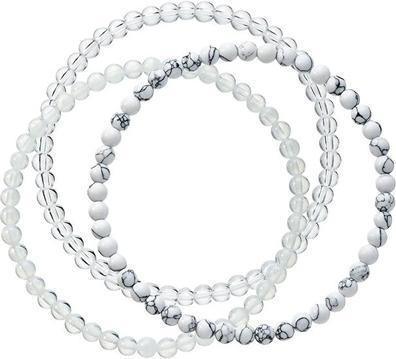Actual product image Evolution Group Elegant Set Of Beaded Bracelets 43043.3 White