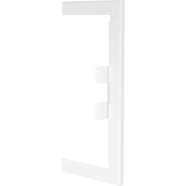 Hager, Leitungsführung Zubehör, TEH BRS100210W9016 Wandanschlussblende zu BRS 100x210mm Oberteil 80mm aus Stahlb
