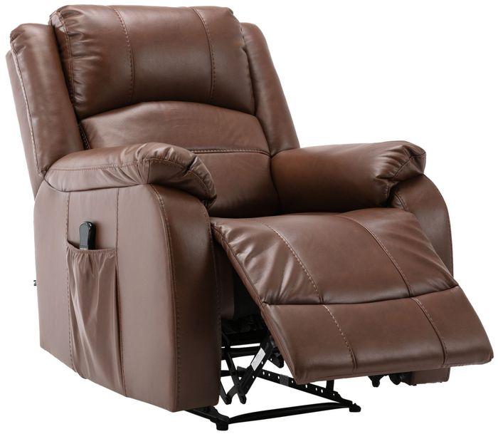 Produktbild Swisshandel24 Sessel Kerpen mit Massagefunktion Kunstleder, hellbraun