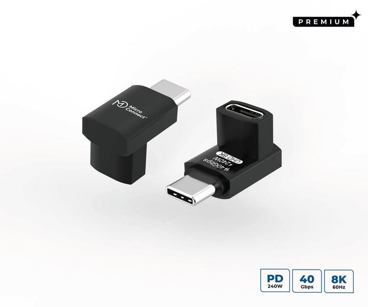 Actual product image MicroConnect Premium USB4 3x2 USB-C angled (USB 4.0, 240 W)