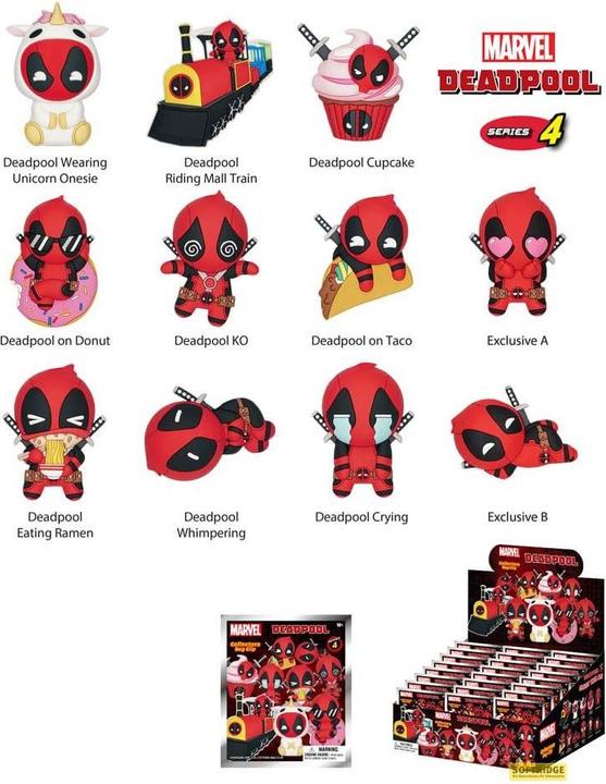 Monogram Int. Deadpool PVC-Taschenanhänger Series 4 Display (24)