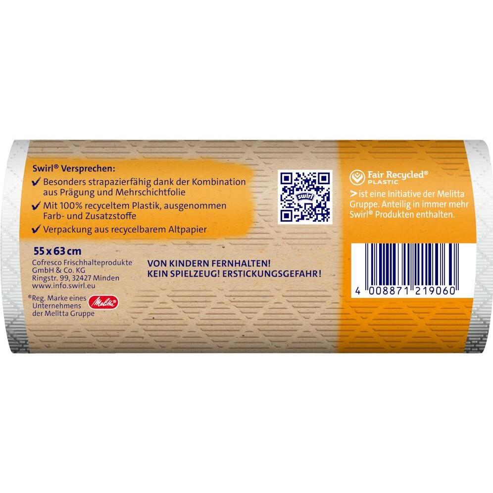 Thumbnail - 8x Swirl SWI Müllbtl.35l m.Zugband 11st, Abfallsack, Transparent