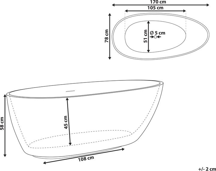 Produktbild Beliani Tefe (301 l, 170 cm, 78 cm)