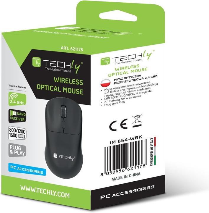Actual product image Techly IM 854-WBK (Wireless)