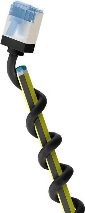 Produktbild Goobay Ultraflexibles CAT 6A Patchkabel, slim, U/FTP, schwarz (U/FTP, CAT6a, 1 m)