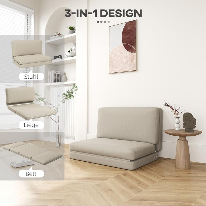 Produktbild Homcom Bodensofa Polyester, Schaumstoff Beige