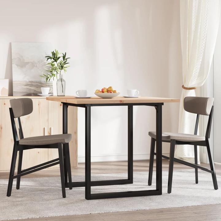 Actual product image vidaXL Dining table O-frame & cast iron (80 x 80 x 75.50 cm)