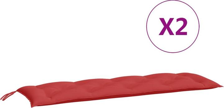 Actual product image vidaXL Garden bench cushions 2 pcs. O x ford fabric (150 x 50 x 7 cm)