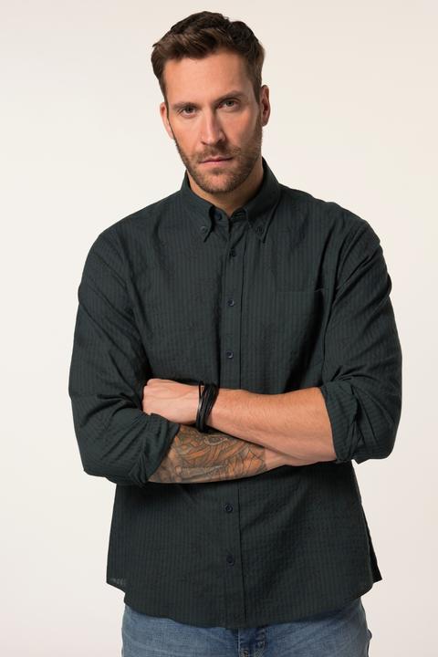 Actual product image JP1880 JP 1880 shirt, long sleeve, all-over print, button-down collar, modern fit, up to 8 XL (4XL)