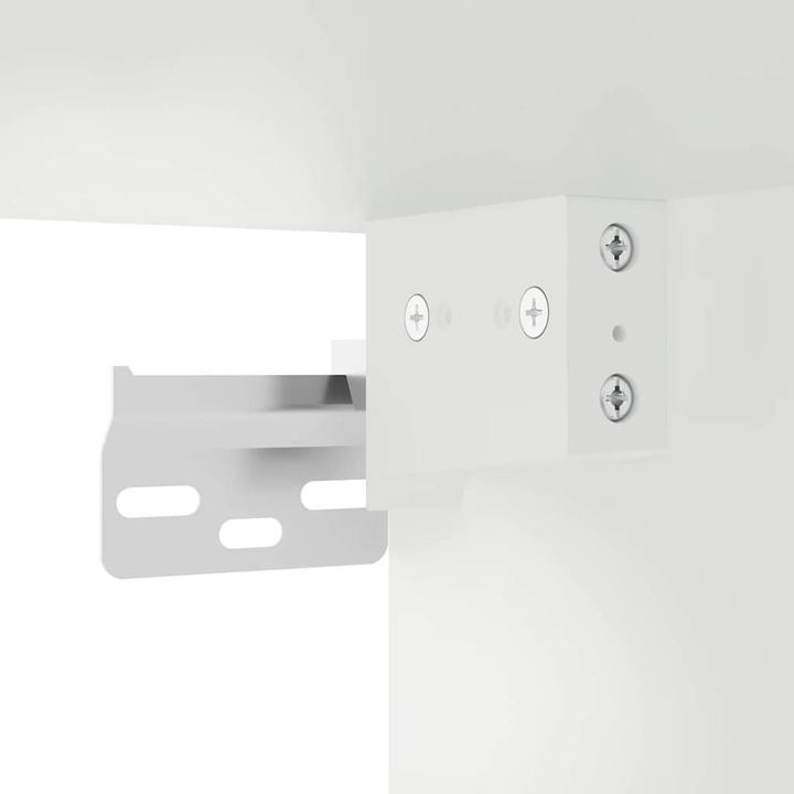 Image du produit VidaXL Armoire suspendue de cuisine avec porte en verre Porto blanc brillant Armoire murale de cuisine (80 x 31 x 60 cm)