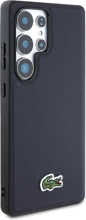 Productafbeelding Lacoste Case Iconic Petit Pique Woven Logo MagSafe to Samsung Galaxy S25 Ultra navy (Samsung Galaxy S25 Ultra)