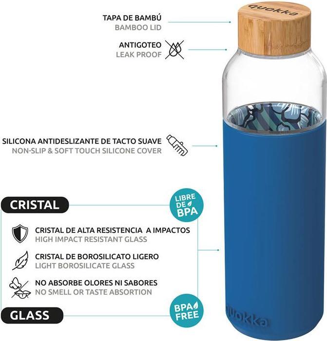 Image du produit Quokka Bouteille à bouchon bleu 660 ml (0.66 l)