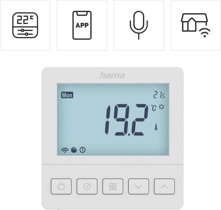 Actual product image Hama Smartes Raumthermostat