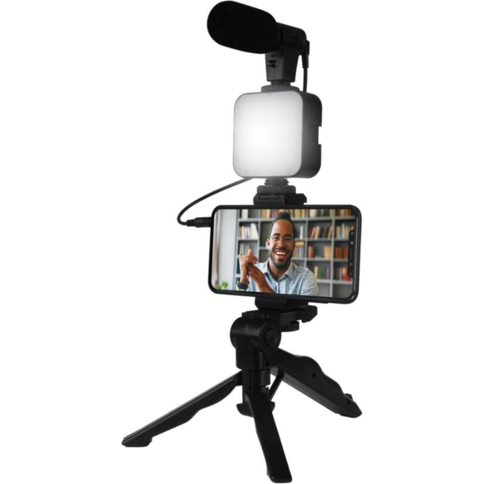 zz_ArchivedByPCD_Big Ben_zu_Bigben Connected BBC Live stream vlogging tripod & microp (Ringleuchte), Dauerlicht, Schwarz