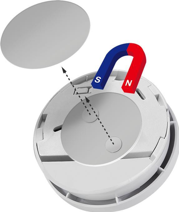 Produktbild LogiLink Rauchmelder Befestigungsset Ø4 cm, magnetisch