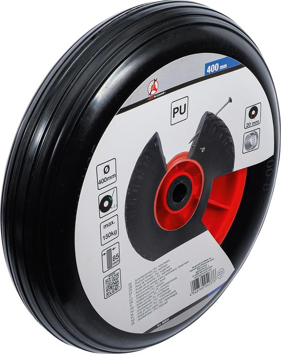 Actual product image BGS Pushcart Wheel PU, red/black 400 mm
