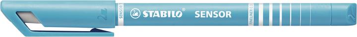Produktbild STABILO SENSOR F Finliner mit gefederter Spitzer (Rosa, Lila, Blau, Grün, 4 x)