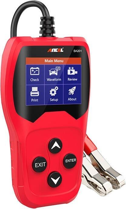 Actual product image Ancel Battery Tester BA201 8-16V DC
