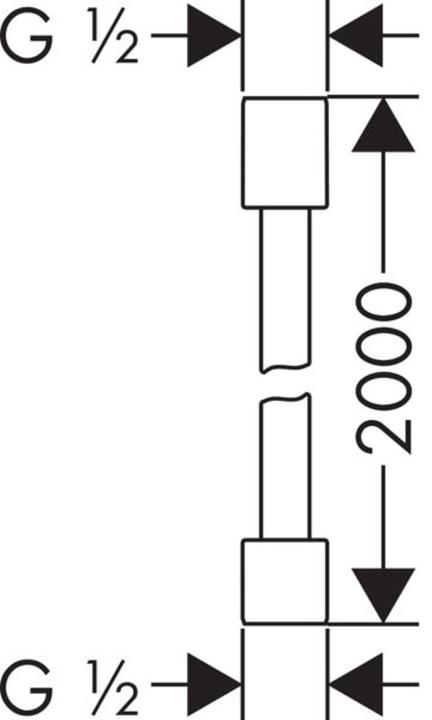 Produktbild hansgrohe Brauseschlauch AXOR STARCK DN 15 Metalleffekt 2m pol. gold optic (200 cm)