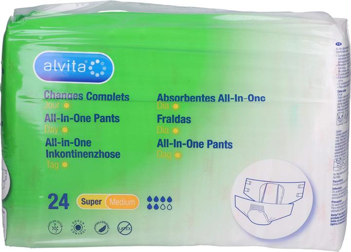 Produktbild Alvita All-in-One Inkontinenzhose Super Medium Tag, 24 St (24 x)
