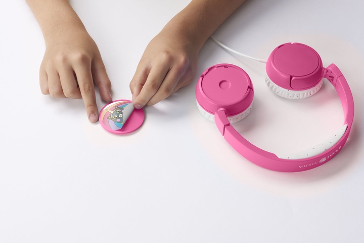 Produktbild Cellularline Music Sound Play Patch – On-Ear-Kopfhörer für Kinder (rosa)