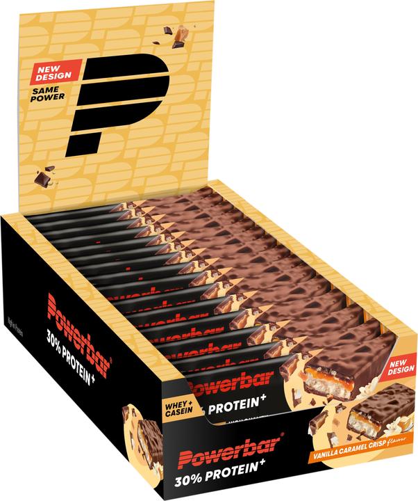 Produktbild Powerbar Protein Plus 30% (Vanille, Karamell, 15 Stk., 825 g)