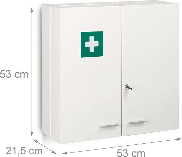 Actual product image Relaxdays Square Medicine Cabinet (53 x 21.5 x 53 cm)