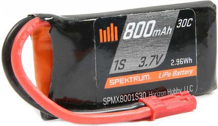 Actual product image Spektrum 800 mAh 1S 37 V 30C LiPo JST (3.70 V, 800 mAh)