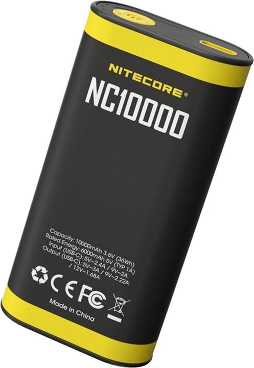 Nitecore NC10000 Banque de puissance (10000 mAh, 20 W, 37 Wh)