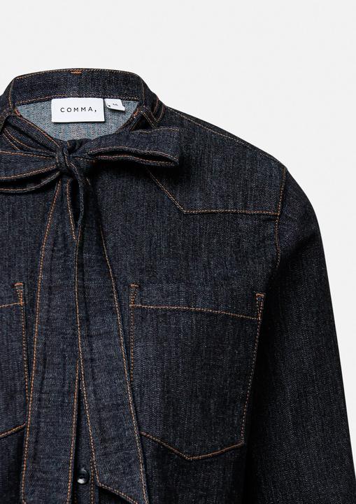 Immagine prodotto Comma Bluse Weiches Denimhemd mit Schluppe (44)