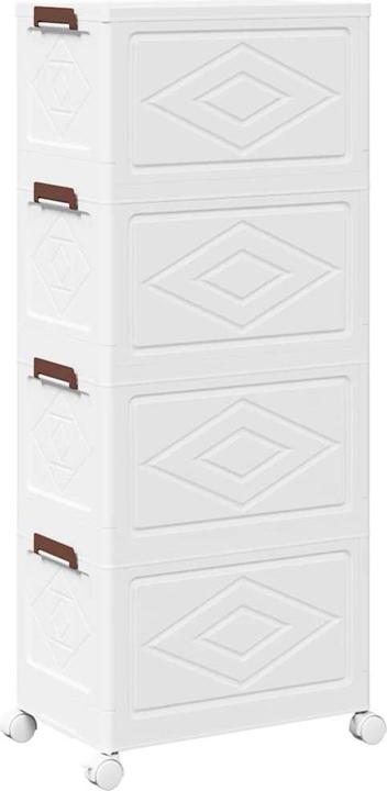 Actual product image vidaXL Storage box with wheels Stackable 4-tier 28 L (28 l)