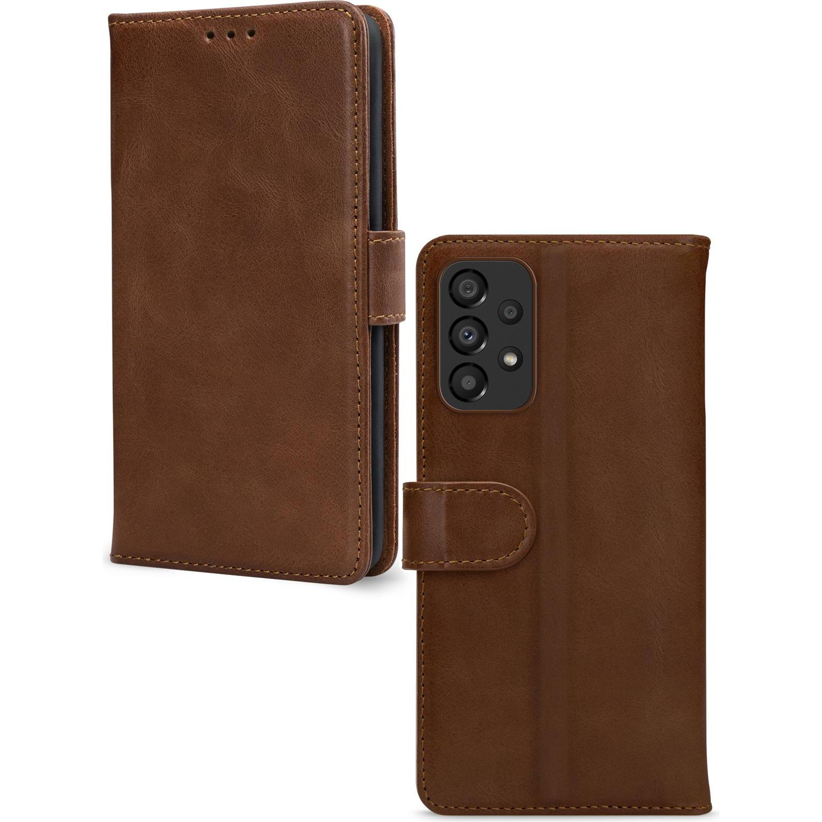 Mobilize Portemonnaie aus Leder (Samsung Galaxy A33 5G), Smartphone Hülle, Braun