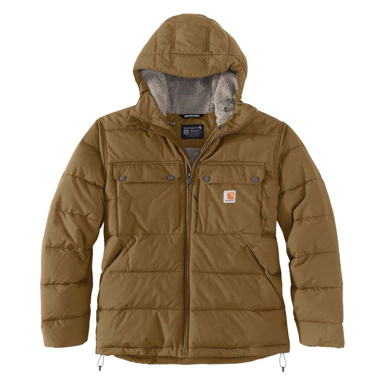 Carhartt, Herren, Winterjacken, Jakke 105474 Brun Str S, Braun, (S)