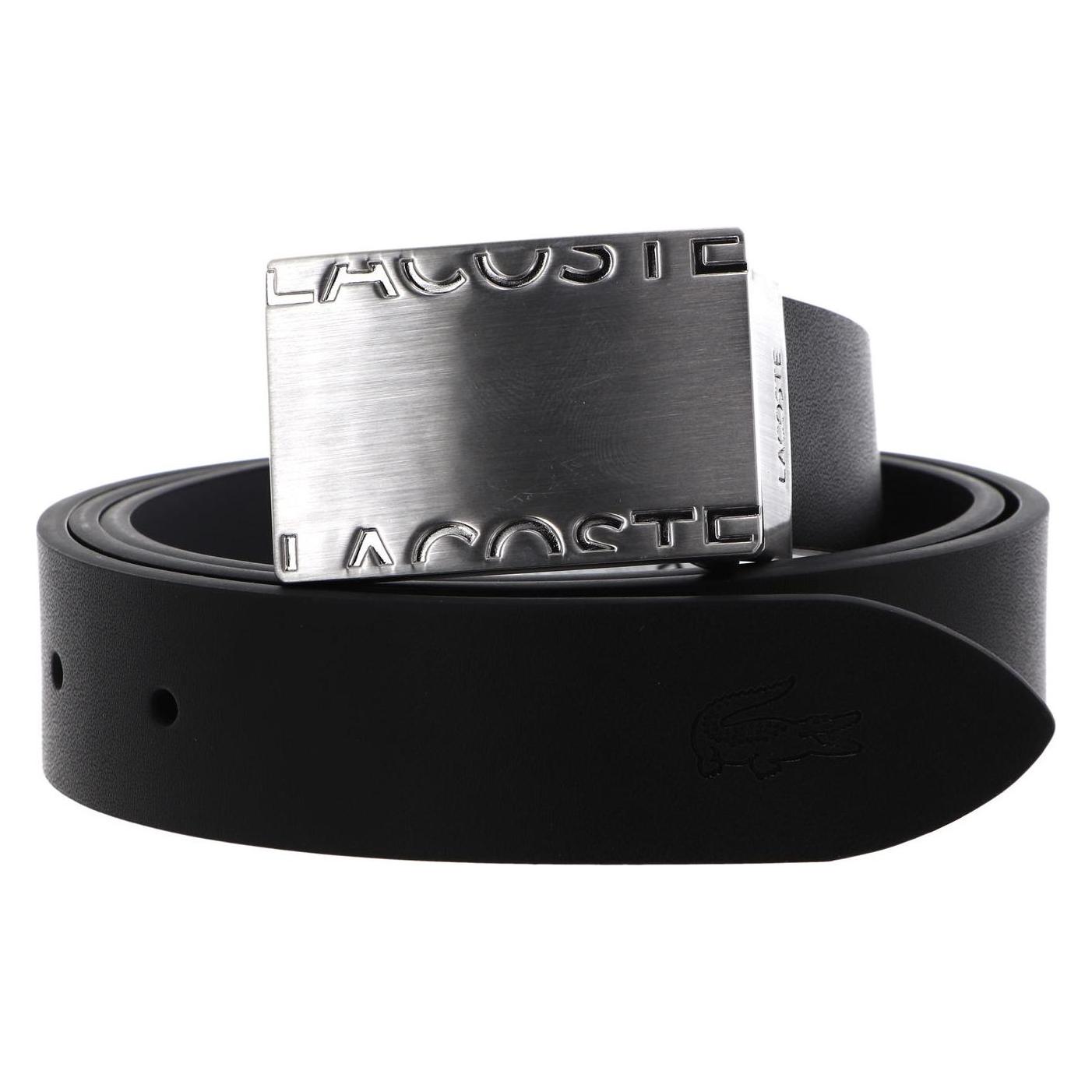 Lacoste, Herren, Gürtel, Elegance 30 Reversible In Box, Grau, Schwarz