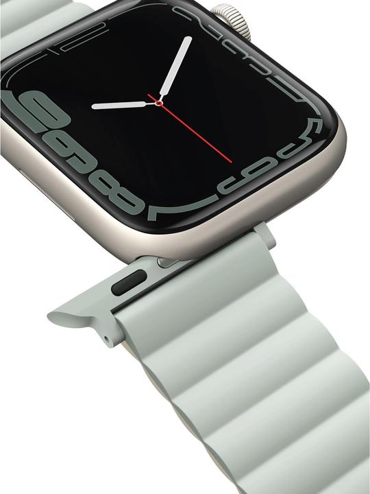 Produktbild Uniq pasek Revix Apple Watch Series 1/2/3/4/5/6/7/8/SE/SE2 38/40/41mm. Reversible Magnetic zielony-b (41 mm, 38 mm, 40 mm, Silikon, Edelstahl)
